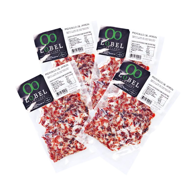 Auténtico Picadillo de Jamón en Salamanca elaborado por Lobel, con un sabor intenso perfecto junto a un vino Ribera del Duero.