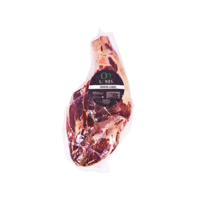 Jamón de cerdo Lobel etiqueta negra, ideal para lonchear o para preparar recetas tradicionales ibéricas.